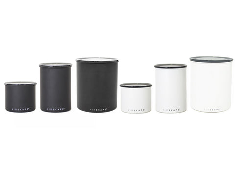 Airscape Coffee and Food Storage Canister – Stainless Matte Black